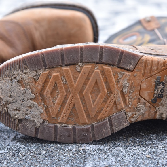 Georgia Boot Carbo-Tec 11" Steel Toe Pull on Cowboy Work boot Zipper Mens 8W - Picture 11 of 11